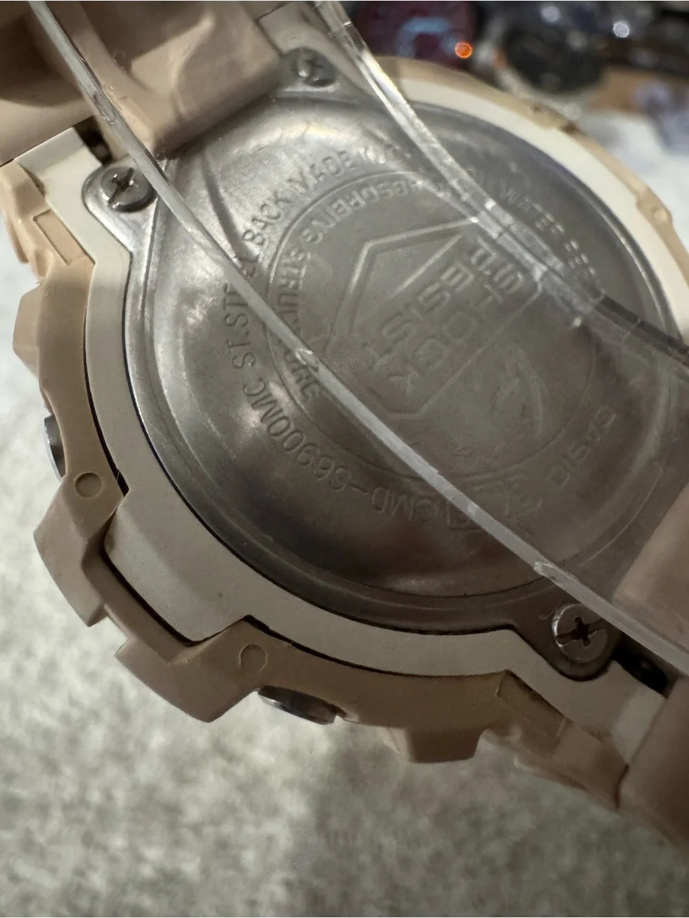 G-Shock Beige and Rose Gold Digital Sports Watch
